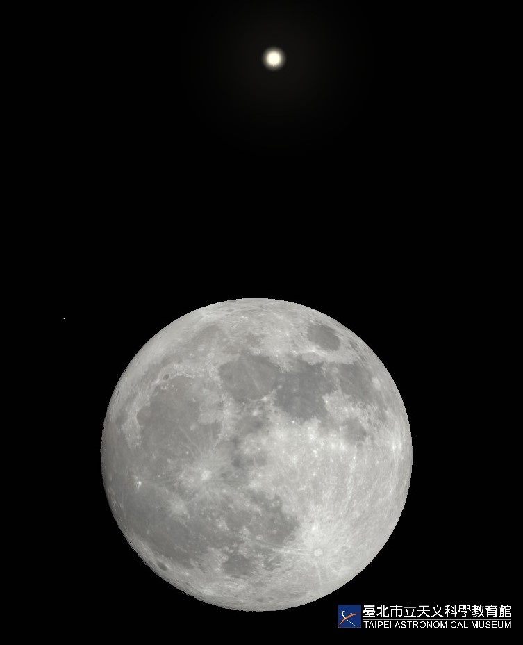 百年一遇！超級中秋月與土星相伴　浪漫同框夜空