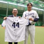 侯友宜率團訪西武巨蛋　帶「家鄉味」為台灣強打林冠臣加油打氣