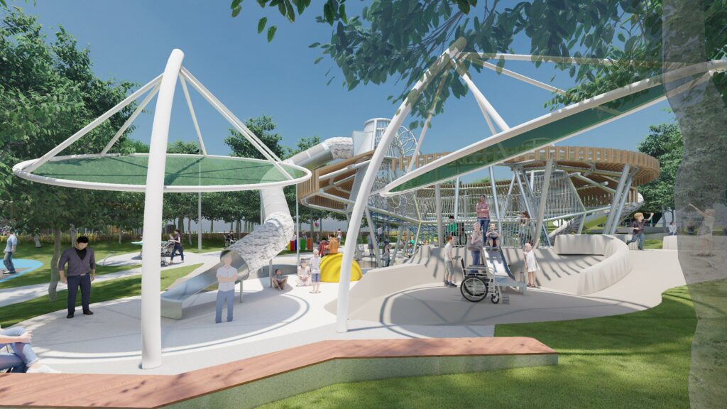 中央公園飛行美樂地優化再升級 中市府挹注400萬啟動遮陽工程