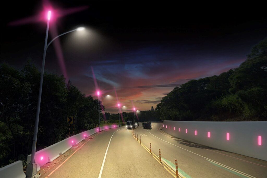 大肚山粉紅公路即將完工 與藍色公路相輝映 台中建設局打造浪漫粉藍項鍊