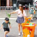 立蛋、潑井水　嘉義市大溪社區端午熱情開灑