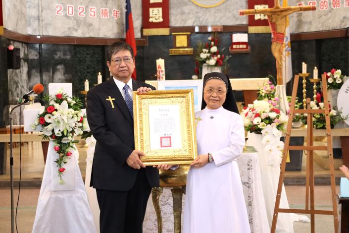 義大利修女趙秀容殯葬彌撒-楊文科頒褒揚狀及永遠懷念