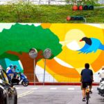 畫堤藝術新作報到　社子越堤坡道變身畫布