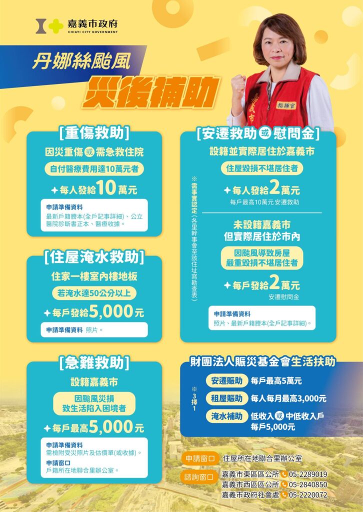 嘉市啟動災後救助　非設籍受災戶可領2萬元安遷慰問金
