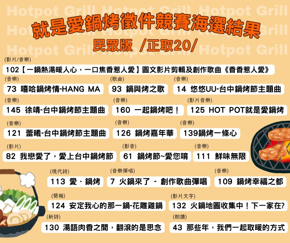 原創曲唱出鍋烤魂！　「就是愛鍋烤」徵件海選結果出爐-搶攻8/2初賽舞台