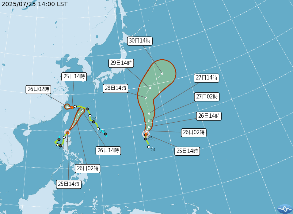 連日受颱風環流影響　中南部嚴防短延時強降雨
