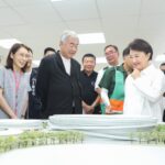 新里程碑！台中巨蛋邁入主體工程階段　盧市長偕隈研吾勉勵施工團隊