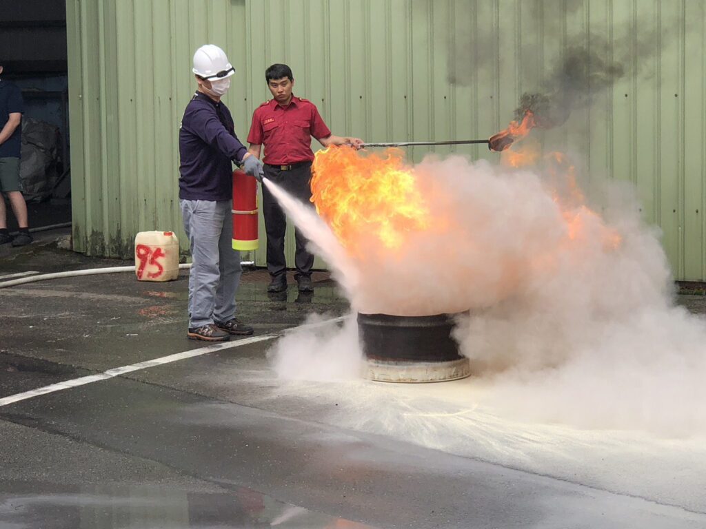 強化企業防災意識 基隆安樂消防分隊實施現場操作訓練