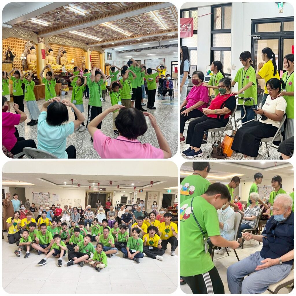 佛光小領袖心靈成長營與蘭陽仁愛之家長者共度父親節