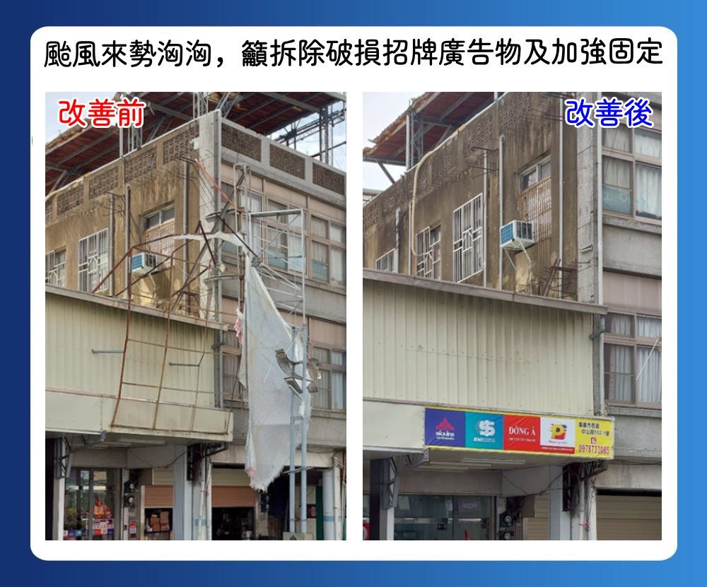 颱風來勢洶洶-嘉市籲加固招牌、三處水防道路禁停