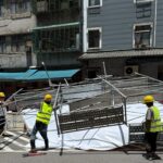 颱風強風吹倒違規看板-基隆市府急排險開罰