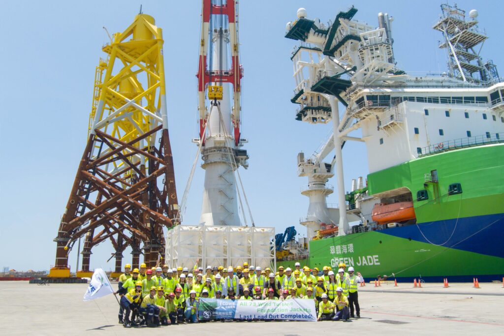 台船環海完成海龍離岸風場73座套管式水下基礎安裝 提前交付1gw安裝進度