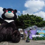 七夕限定!熊讚變身「愛心眼」-6公尺氣偶大稻埕亮相