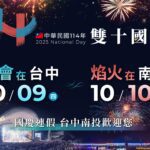 壯麗旗海飄揚！　中市府喜迎僑胞回台中共度國慶