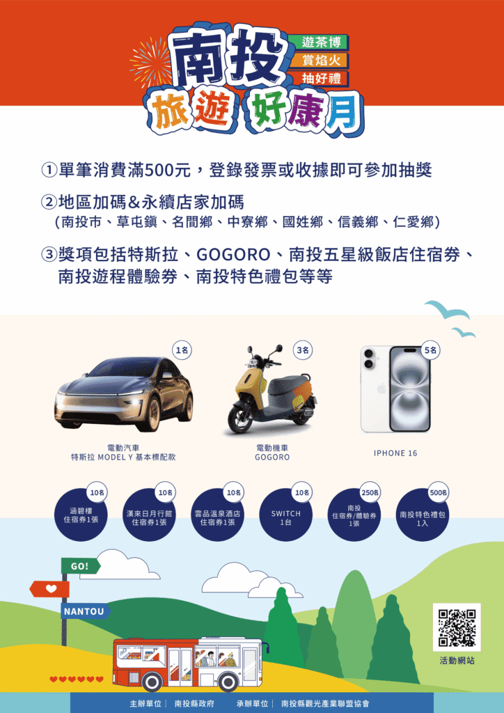 南投旅遊好康月登錄破千萬　抽出首波大獎gogoro幸運得主