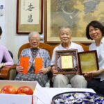 黃敏惠偕蕭美琴訪百歲人瑞　致贈重陽賀禮傳遞敬老心意