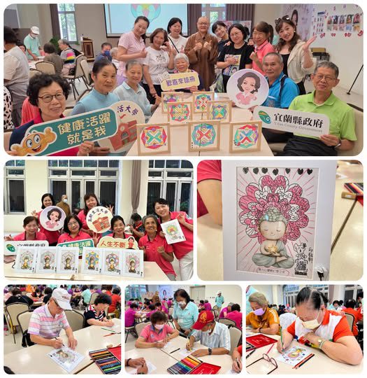 高齡生活大學-「佛光禪開心畫」畫出自信佛光