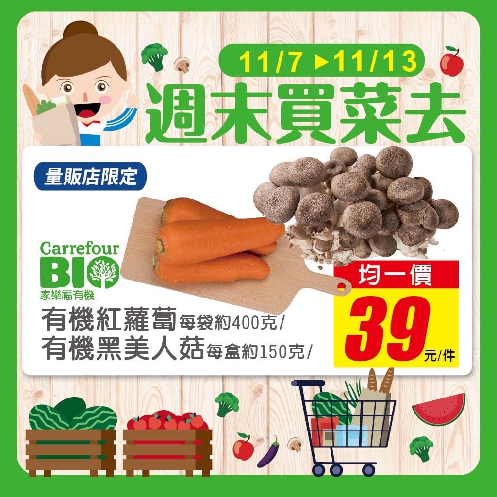 因應颱風鳳凰逼近，家樂福生鮮蔬果持續保持供應，備足5倍貨量