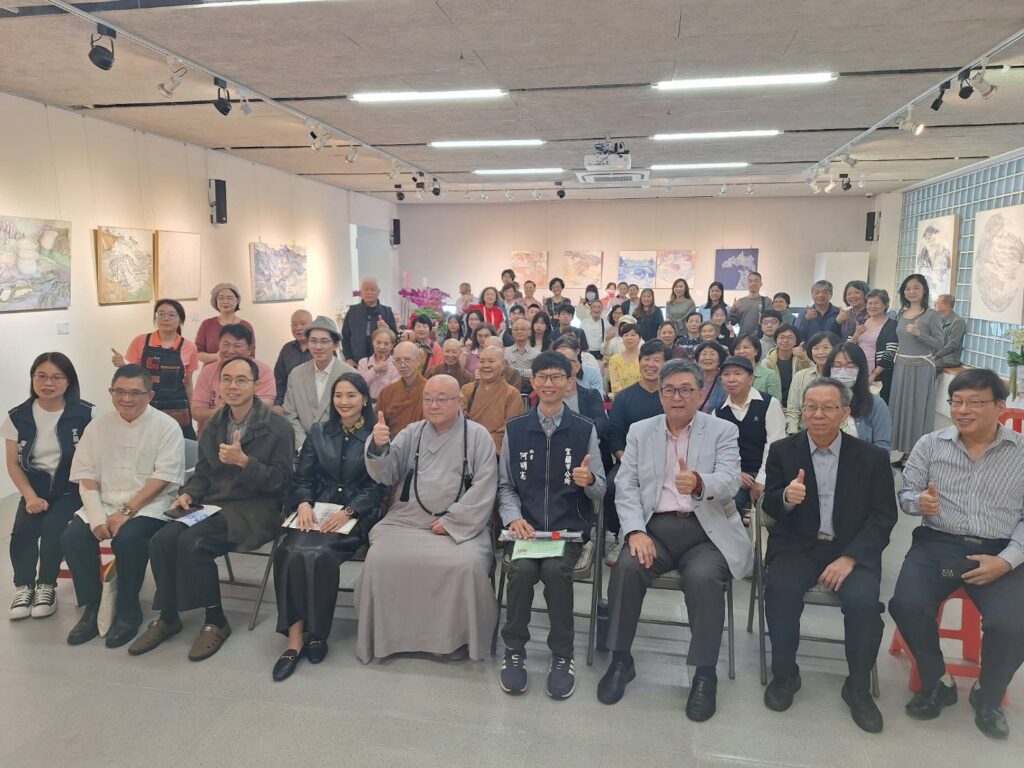 華梵大學助理教授吳軒慧當代書畫個展 宜蘭市圖開幕茶會僧俗雲集