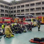 基隆市消防局辦理校園火災實兵演練　強化跨分隊救災戰力