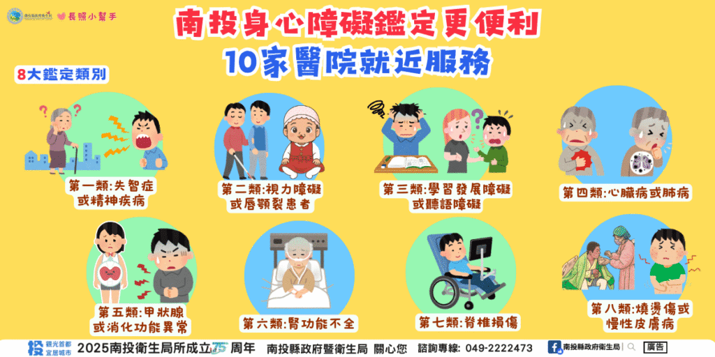 南投縣身心障礙鑑定醫療資源完整佈建 10家醫院提供多元服務