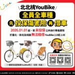 騎youbike更安心！北市115年起全車種享免費傷害險