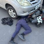 驚險瞬間！機車側柱「卡死」轎車底　和美警消與熱心民眾聯手救援解除危機