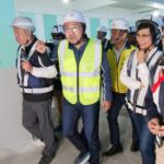 蘆洲長安立體停車場工程進度超前-　侯友宜視察要求力拚明年10月完工　打造停車、社福的多功能空間