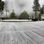 冷氣團發威太平山降冰霰　遊客熱血沸騰