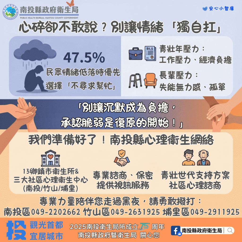 投縣府籲正視你的「辛」照不宣　擁抱希望　從「心」出發