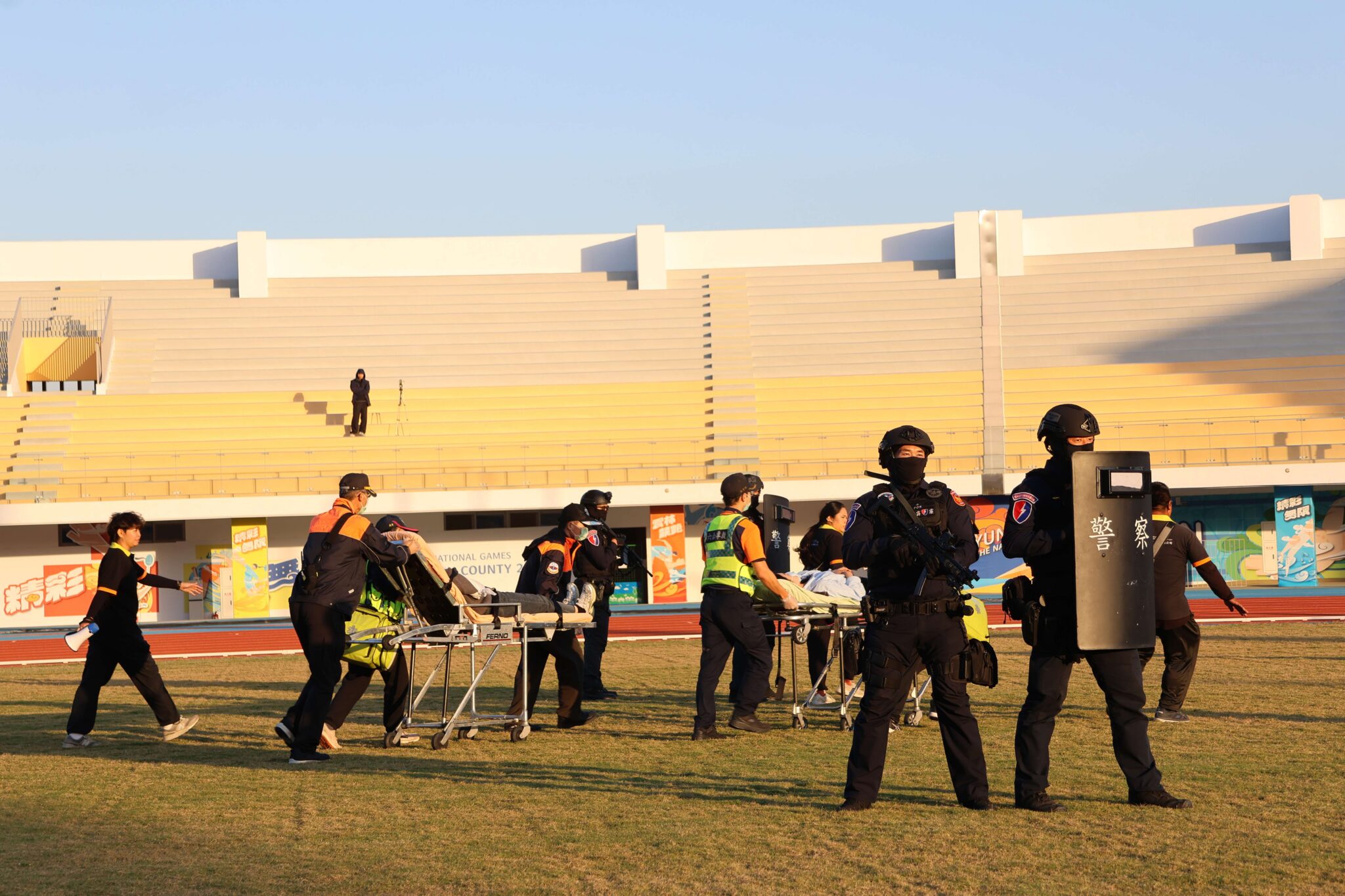 全力維安、平安跨年！ -張麗善縣長坐鎮跨年　實兵演練