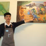 星兒小畫家郁昕熱愛畫恐龍　父母為他開設「恐龍畫食」文創館