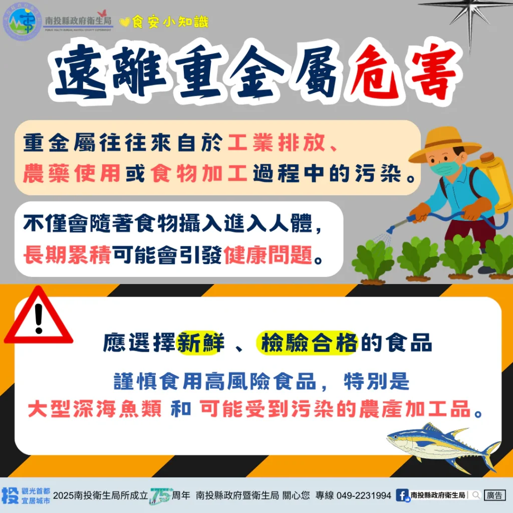 南投縣衛生局持續把關食品安全　定期監測重金屬風險