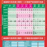 2026嘉義縣春節醫療　不打烊