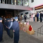 春節安全維護工作首日　許縣長至竹山慰問員警與協勤民力