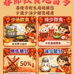 春節飲食地雷多－少油、少糖、少鹽　守護健康