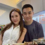 吳申梅春節前夕飛回香港與夫婿團聚-吃港式盆菜年味滿滿