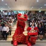 中華醫大舉辦新春團拜活動-發送開運紅包和錢母祈願校運昌隆一馬當先吉祥如意