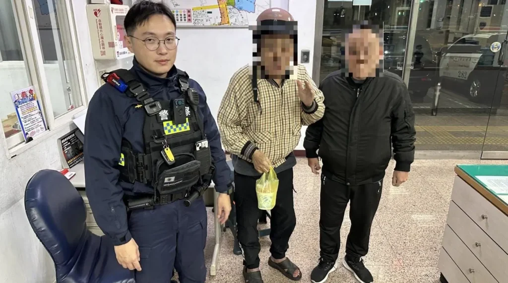 老翁寒夜中瑟瑟發抖 嘉市後湖暖警助返家