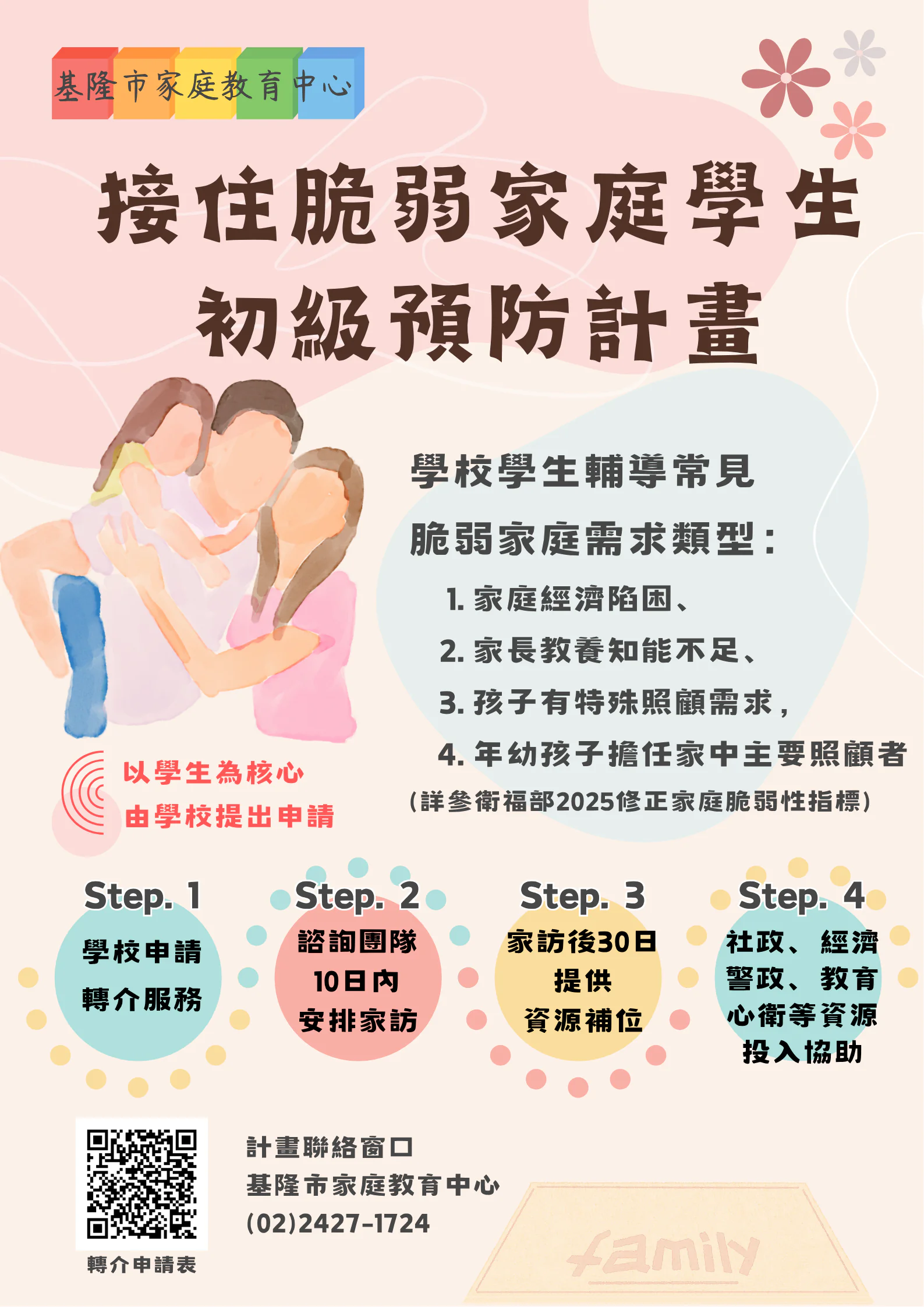 基隆推「接住脆弱家庭學生」預防計畫　主動家訪打造安心就學環境