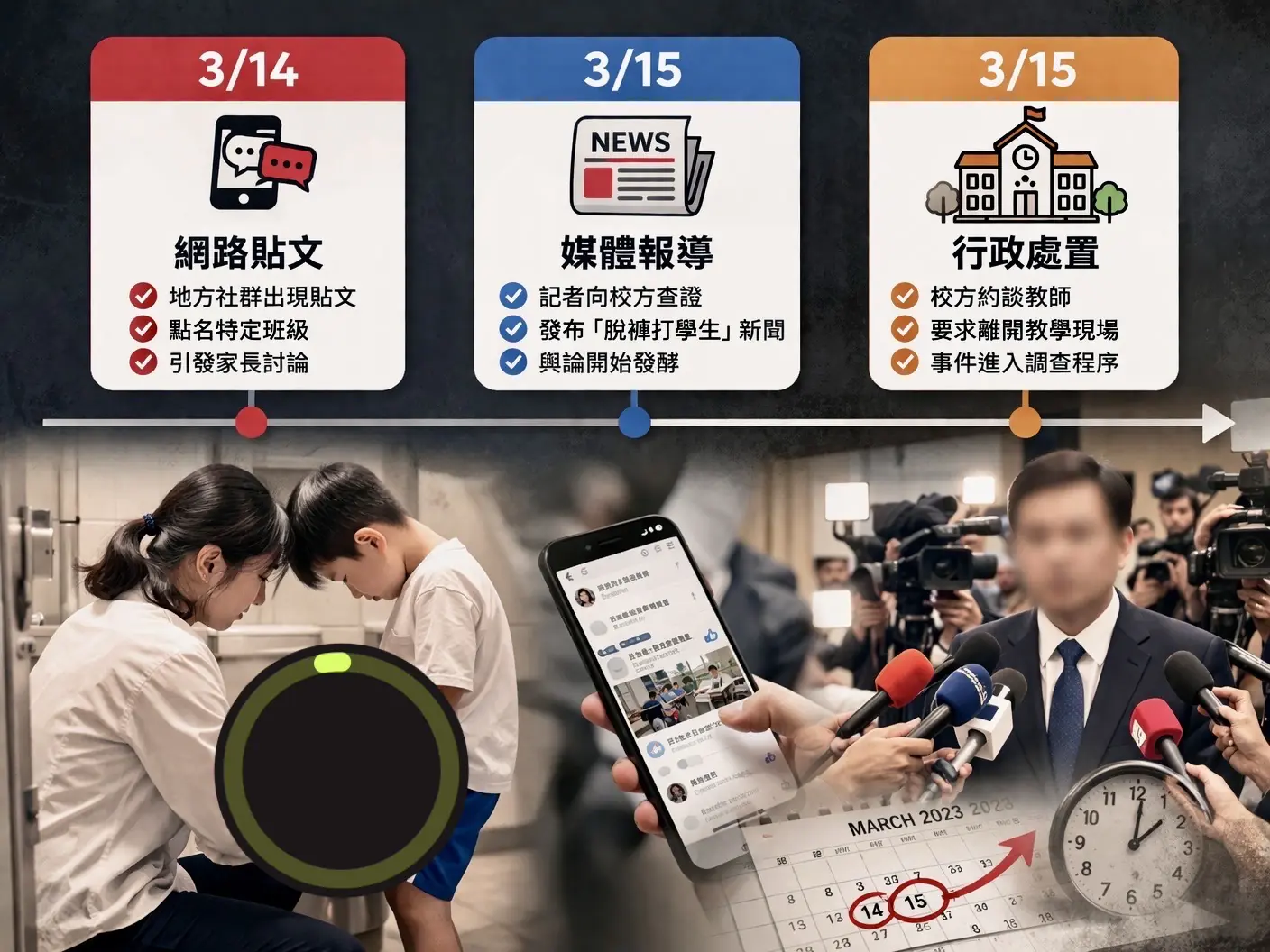 【獨家】「脫褲子打學生」事件爭議再起-何老師還原時間軸　堅決否認！並控訴證據錯置-校長不公