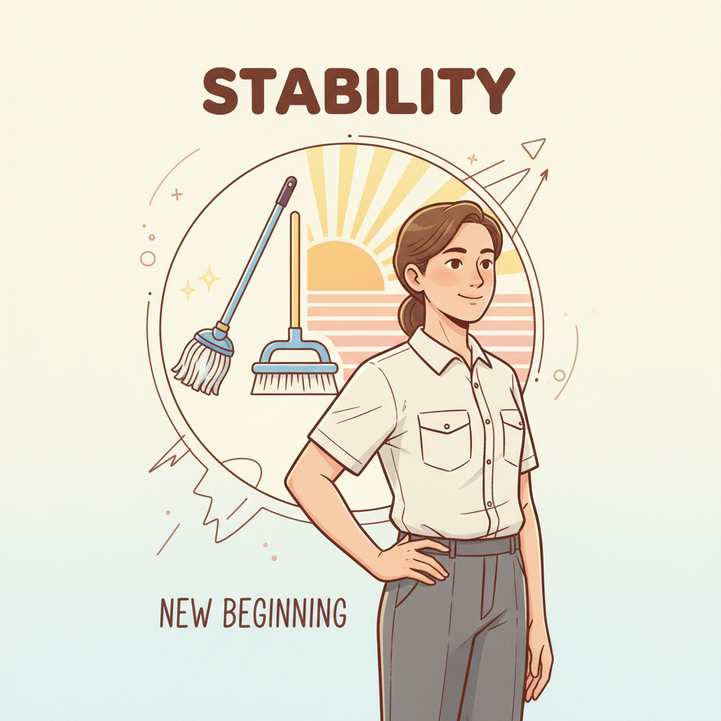 個案成功戒除酒癮並穩定就業，重拾自我價值示意圖。