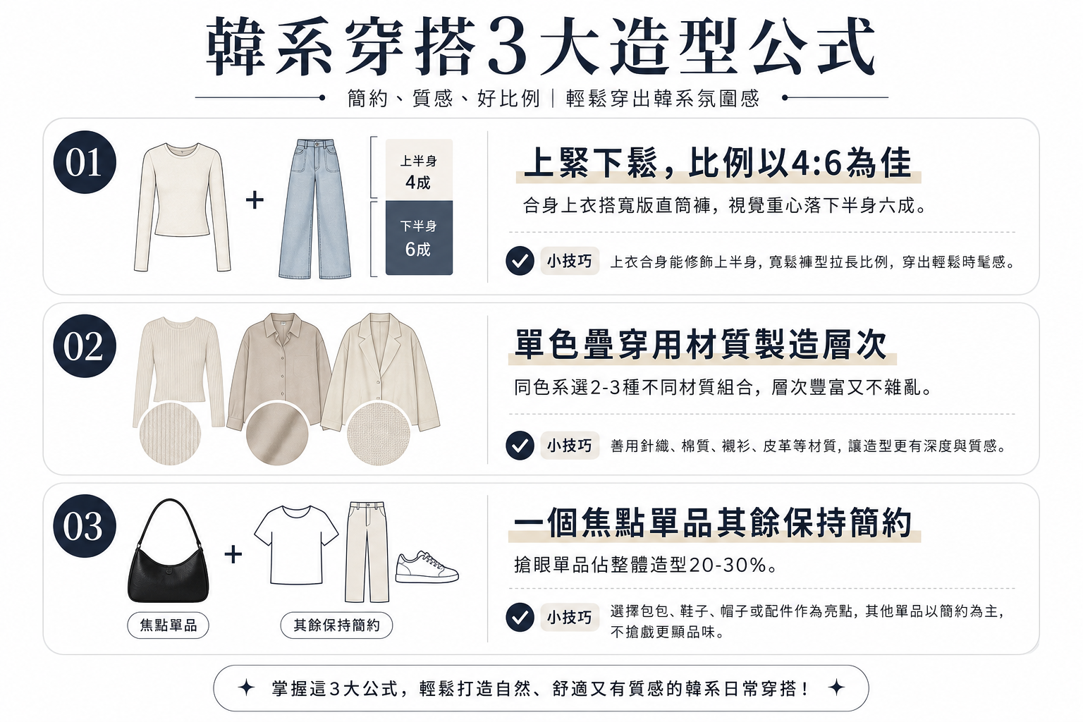 2026春夏韓系穿搭全攻略：3大造型公式＋必備單品清單，輕鬆穿出首爾時髦感