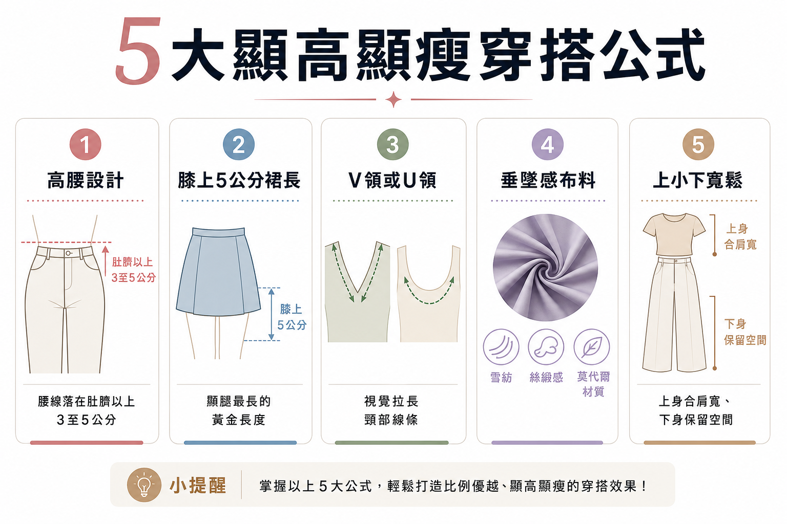 小個子、梨形身材都適用！5 大顯高顯瘦穿搭公式，一件洋裝就能輕鬆駕馭