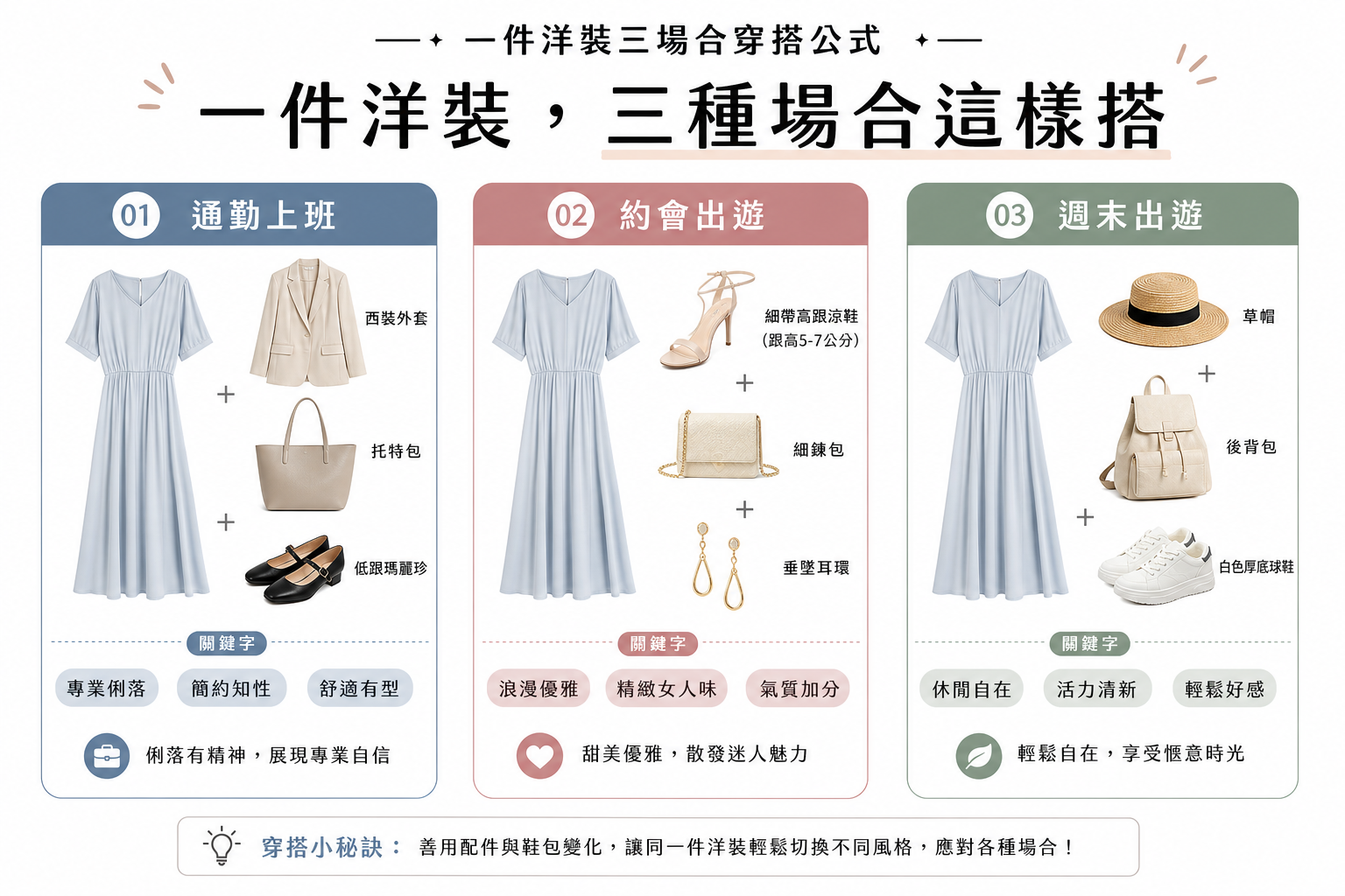 顯瘦又顯高!2026年夏天最懶穿搭公式:一件洋裝搞定通勤、約會、出遊所有場合