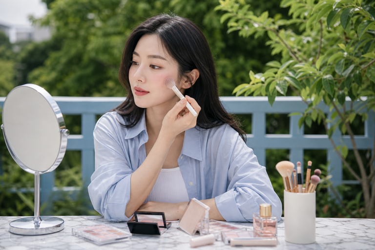 韓系仿妝畫到一半「整體感斷掉」？彩妝師教你用「色溫統一法」串聯眼唇腮，妝感自然連貫不違和