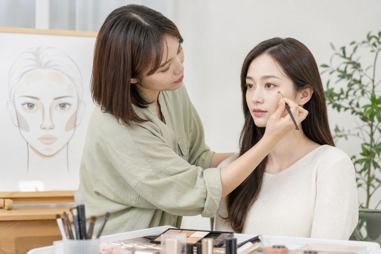 韓系仿妝為什麼看起來「臉很平」？彩妝師解析光影層次的堆疊順序，從高光落點開始重建立體感