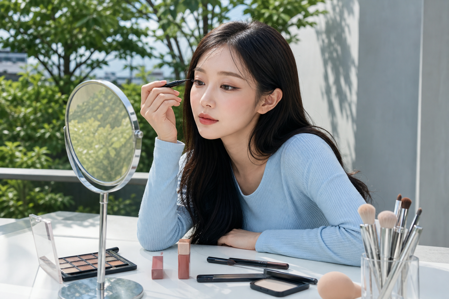 韓系女團妝「眼神感」怎麼來？眼線收尾方式不同，整體妝感差距超乎想像