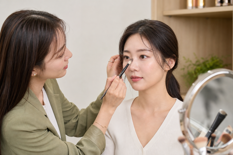 韓妝「打亮位置」你一直打錯？彩妝師用3個臉部高光點教你打出自然骨相，不是額頭全亮