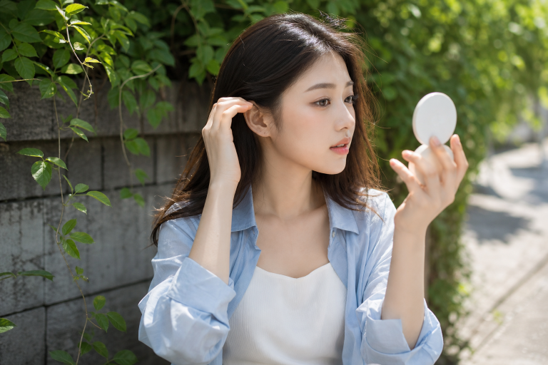 韓系仿妝畫完「拍鏡子好看但出門就垮」？彩妝師說問題在妝容層次與衣服領口色彩的衝突，從這裡統一整體感